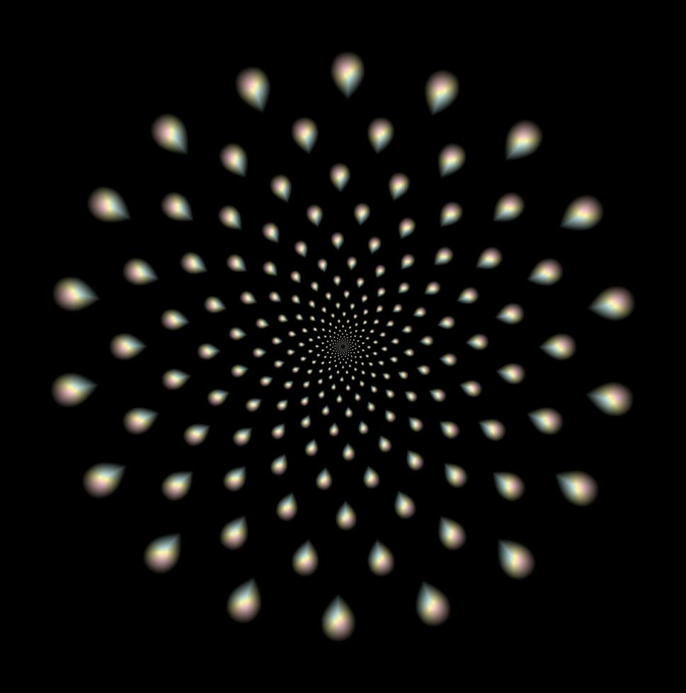 Fibonacci gradient blurred Ratio Spiral Vector Pattern,