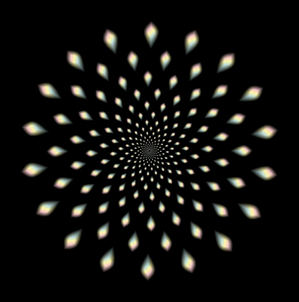 Fibonacci gradient blurred Ratio Spiral Vector Pattern,