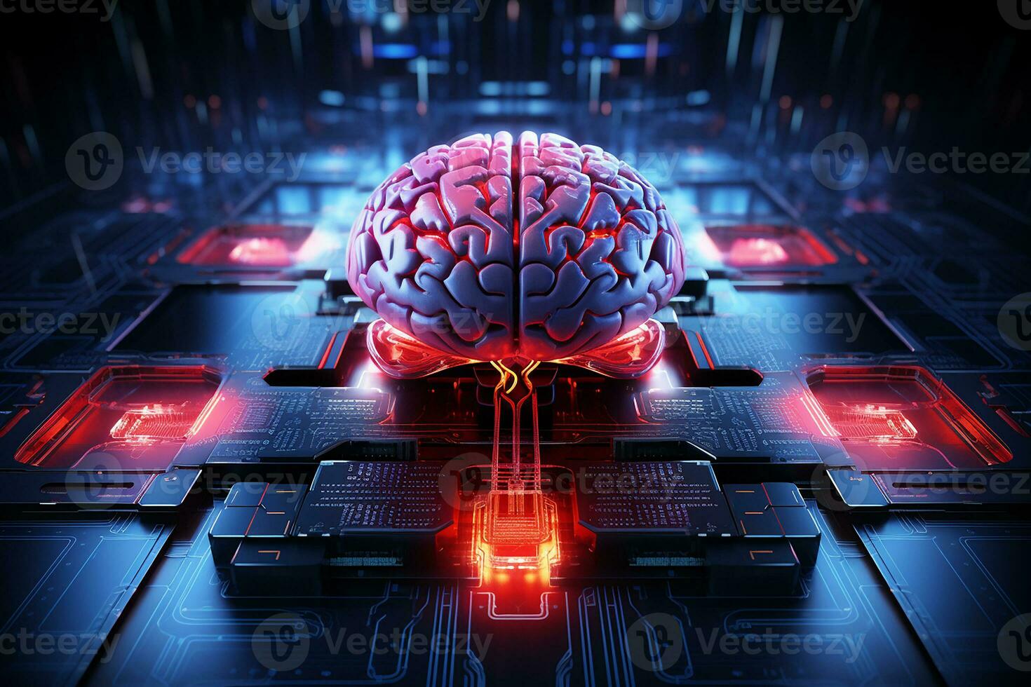 Human brain. Brain scans, integrating technology into neuroscience photo