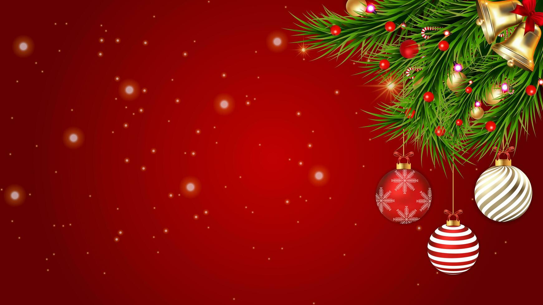 Merry Christmas background with Christmas elements for social media posts, banners, greeting cards, and web banners photo
