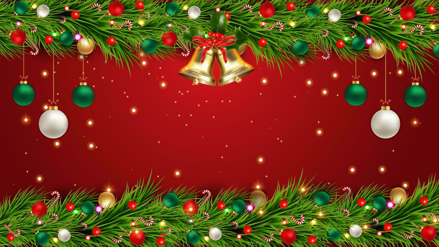 Merry Christmas background with Christmas elements for social media posts, banners, greeting cards, and web banners photo