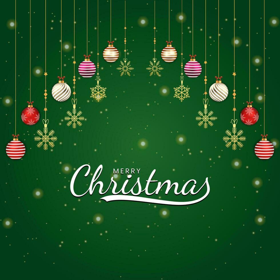 Merry Christmas background with Christmas elements for social media posts, banners, greeting cards, and web banners vector