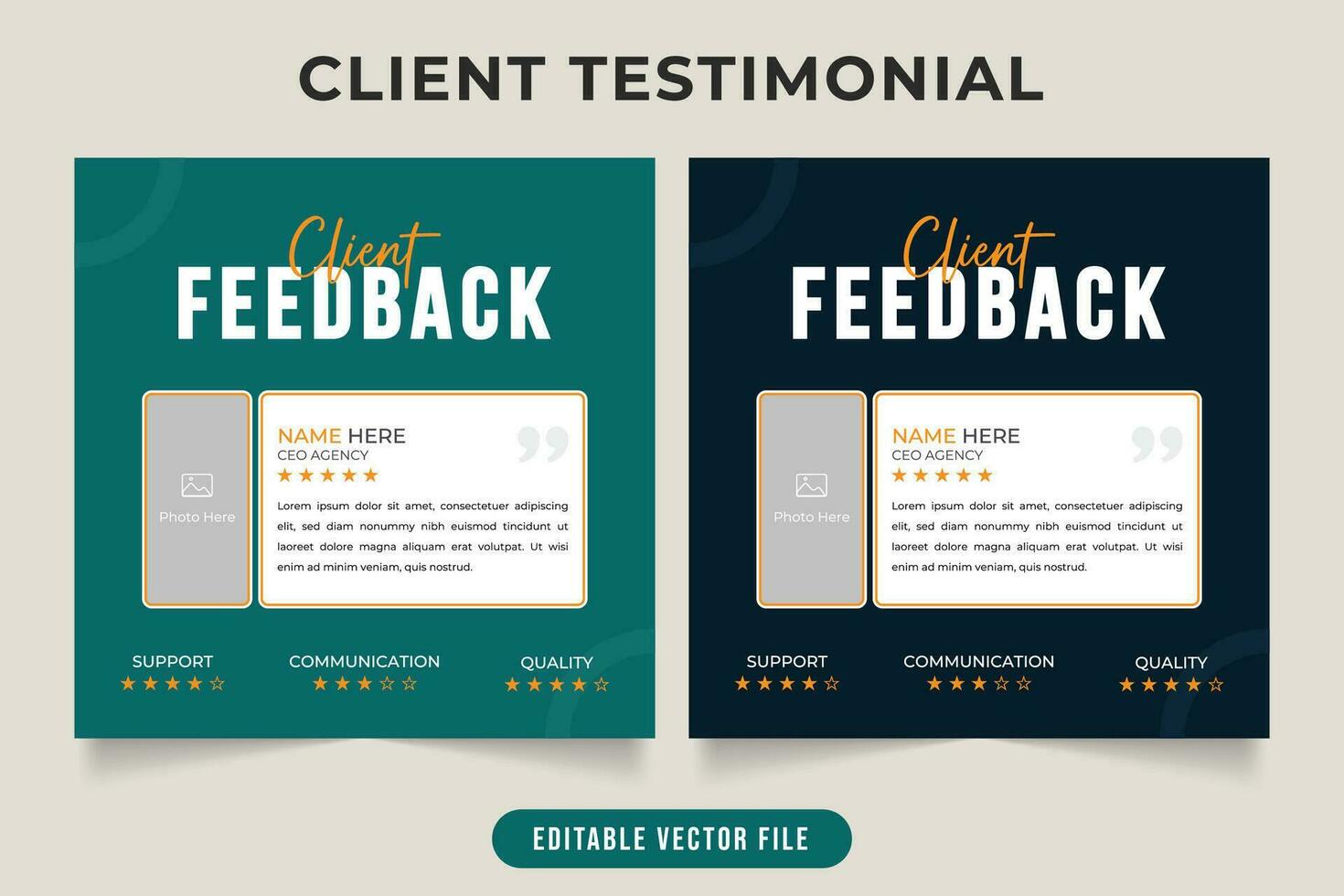 cliente trabajo revisión y testimonial diseño con amarillo y oscuro gris colores. moderno cliente realimentación y citar diseño vector para negocio promoción. cliente experiencia y Servicio revisión testimonial.