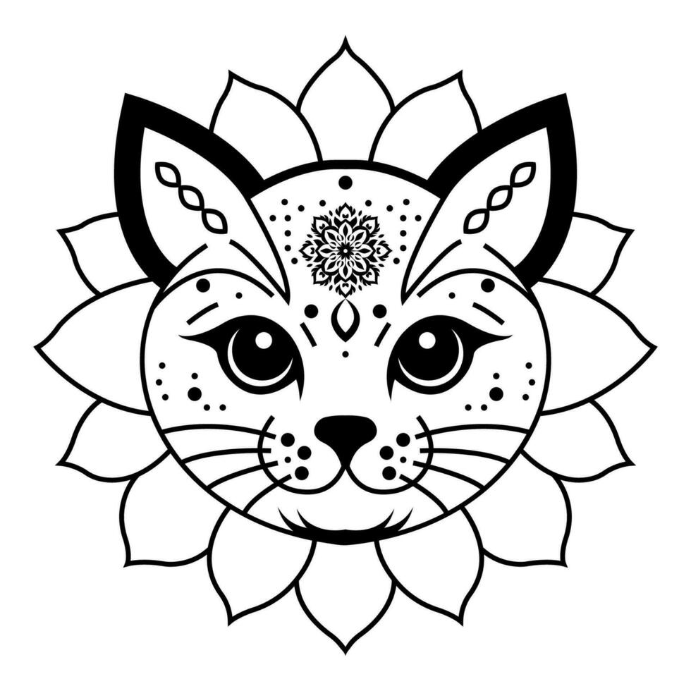 Vector simple cat face