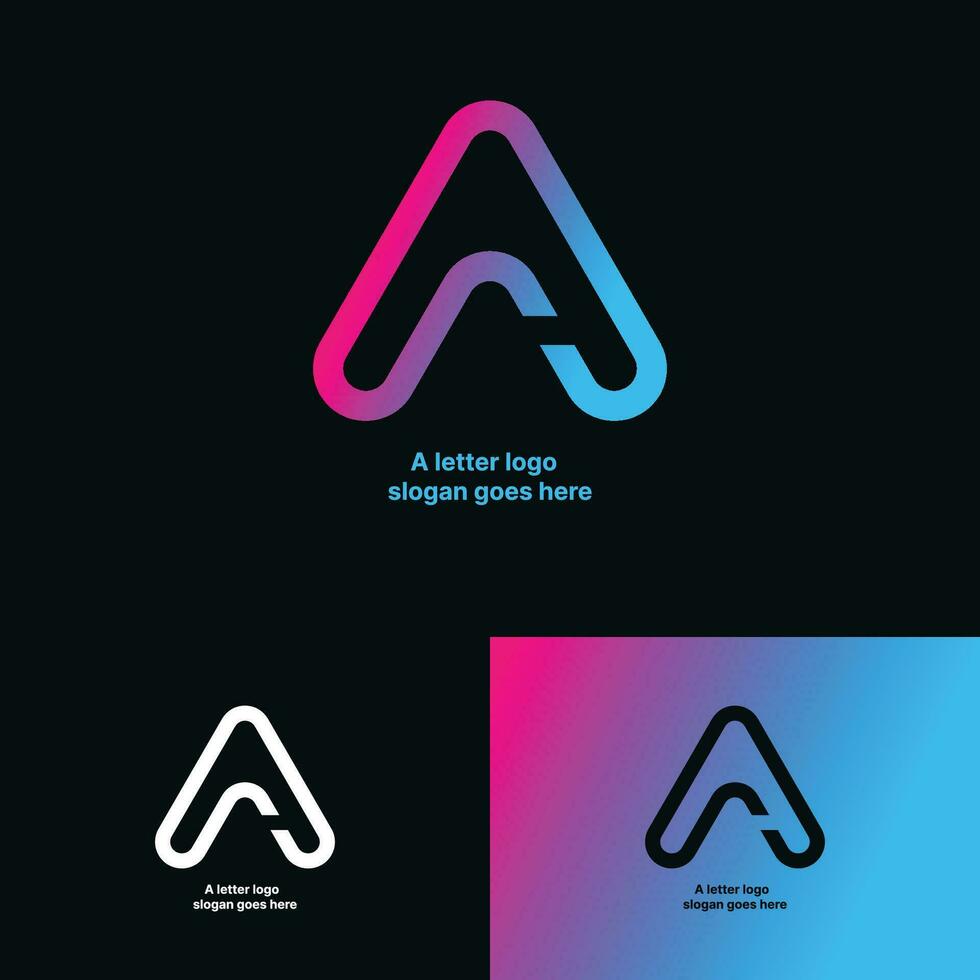 Minimal A Letter Logo Template, A Letter Vector Logo
