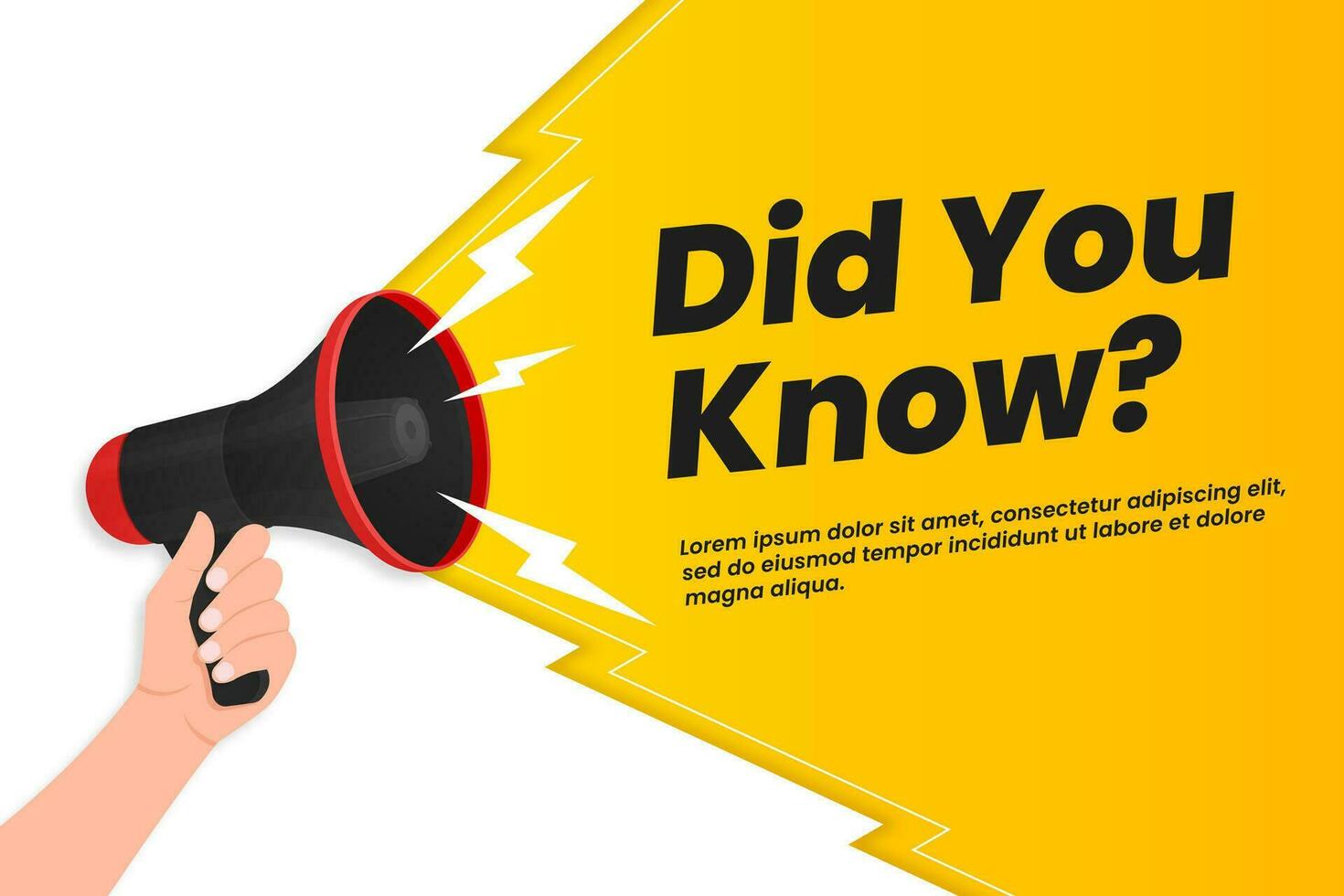 Did you know banner for education business concept of join us and advertising with megaphone vector