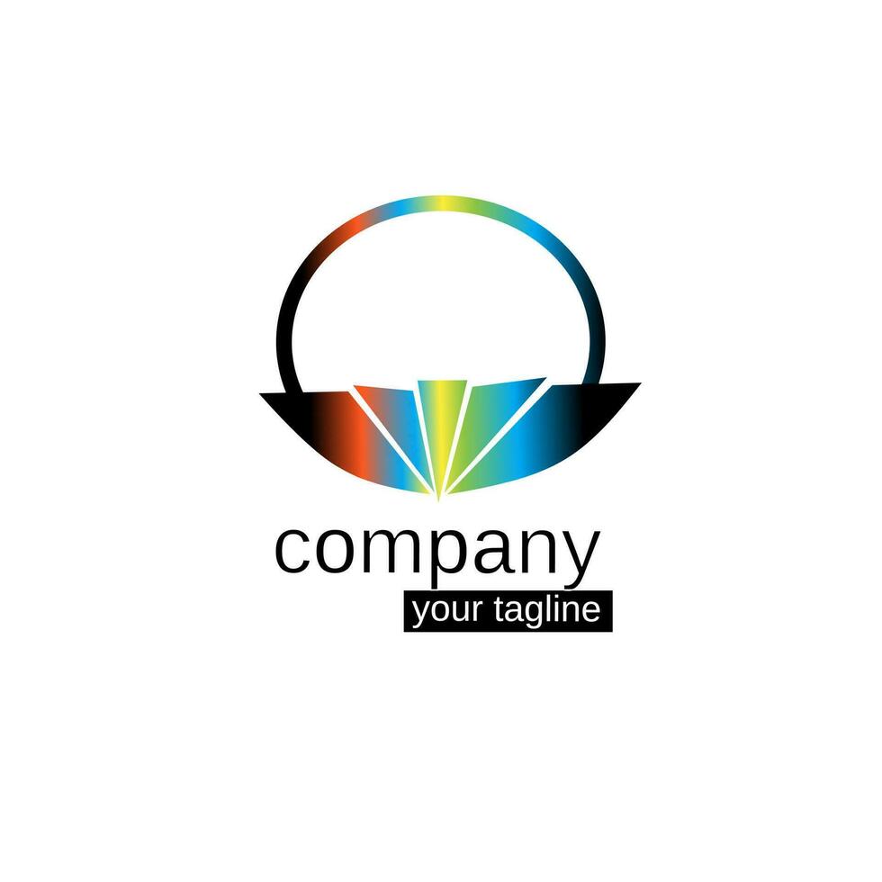 aesthetic company logo design vector