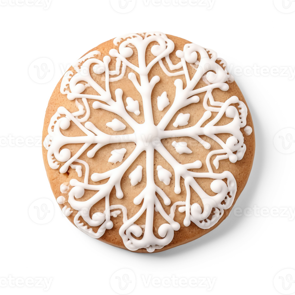 escarchado Navidad Galleta aislado en blanco antecedentes png