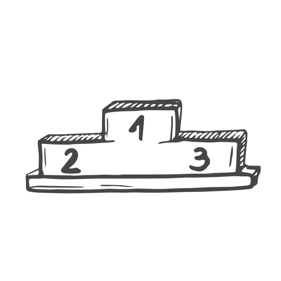 Podium Doodle sketch in vector