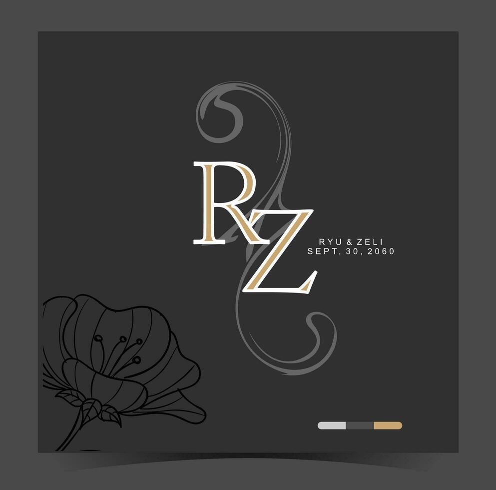 the logo for r and z, a wedding and event company vector