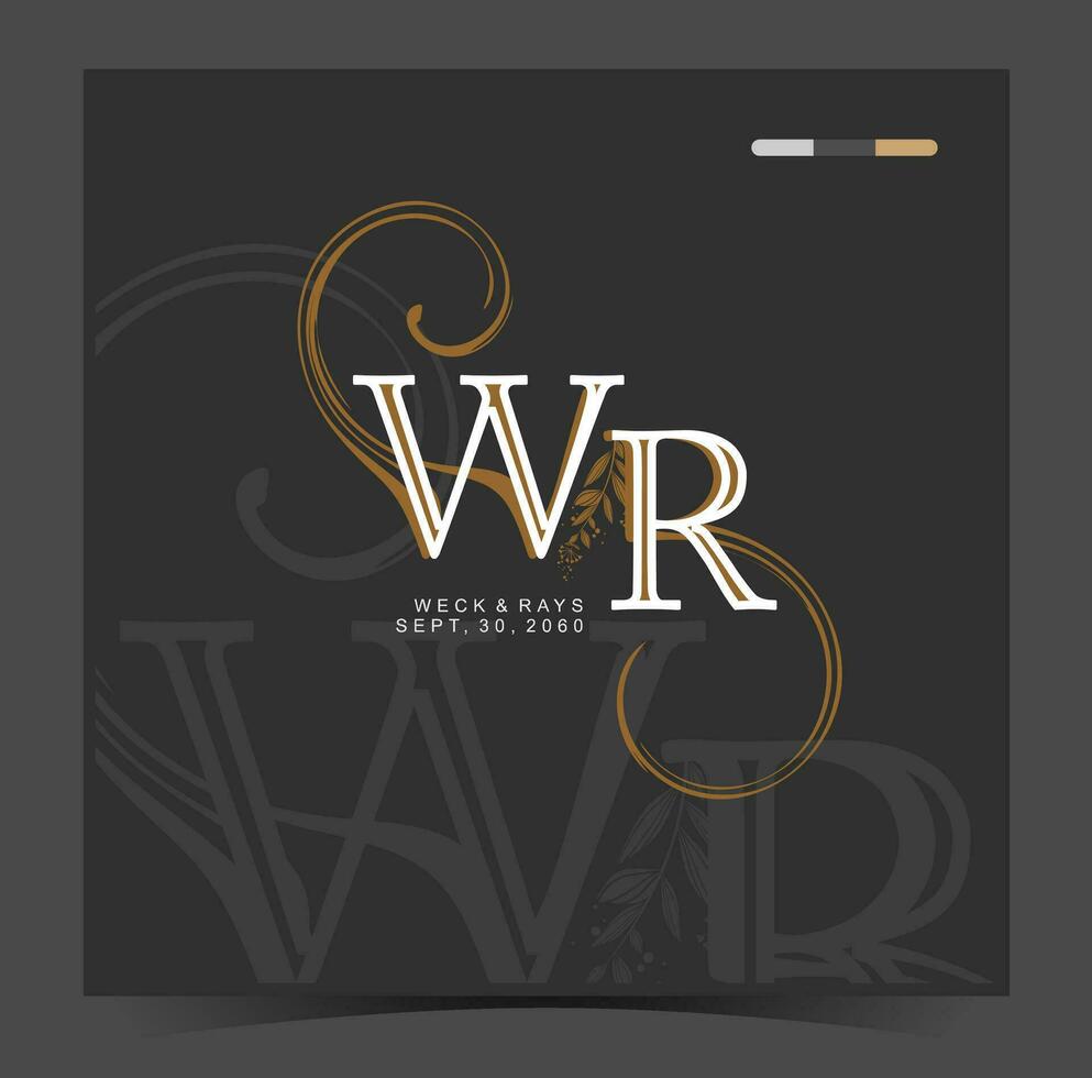 the logo for W and R, a restaurant in new york vector