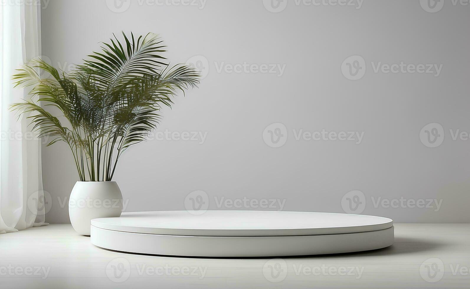 AI generated A modern podium for beauty and cosmetic product presentation. photo