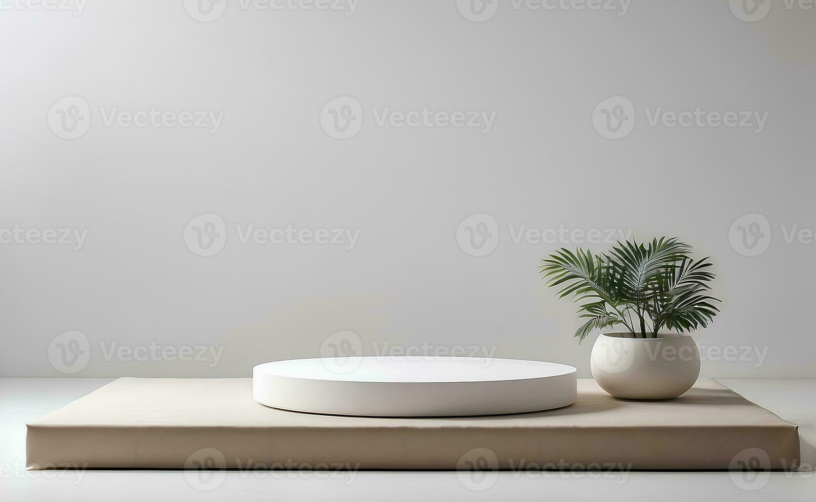 AI generated A modern podium for beauty and cosmetic product presentation. photo