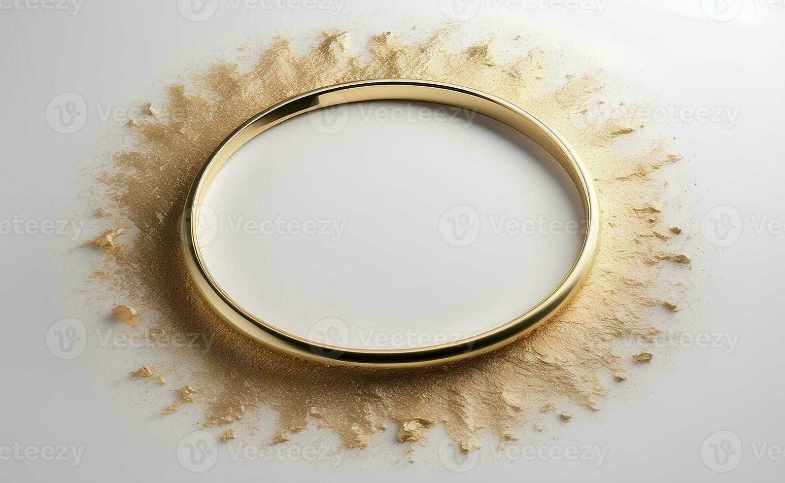 Luxury white and gold background with space in the middle. photo