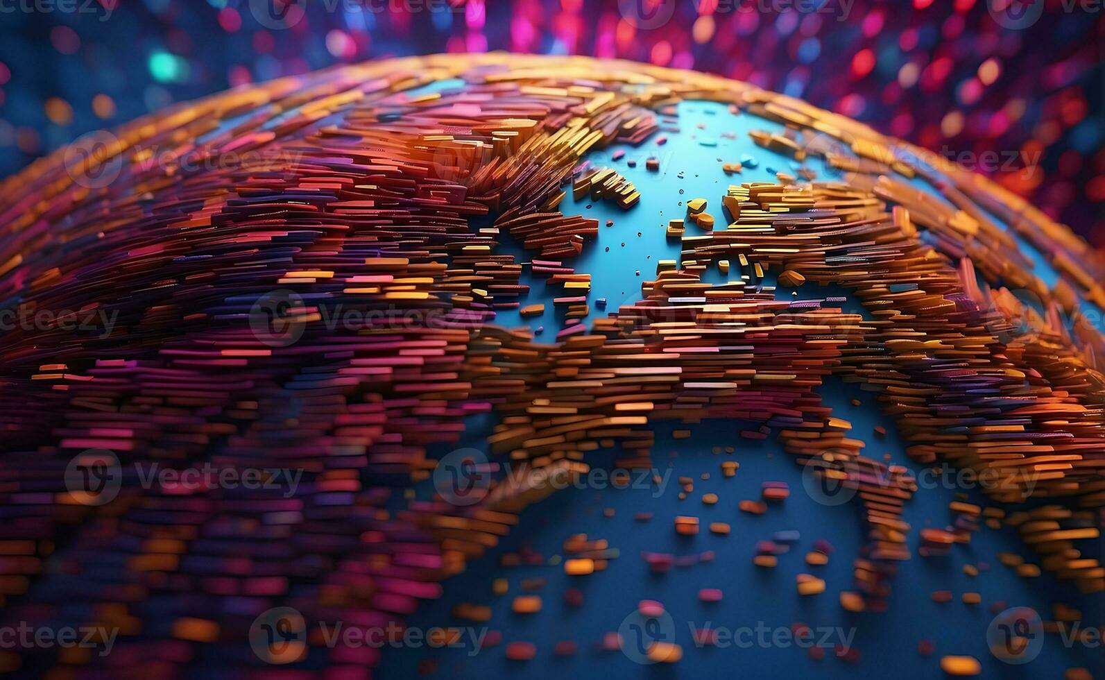 Globe of the world with internet and communication concept. photo