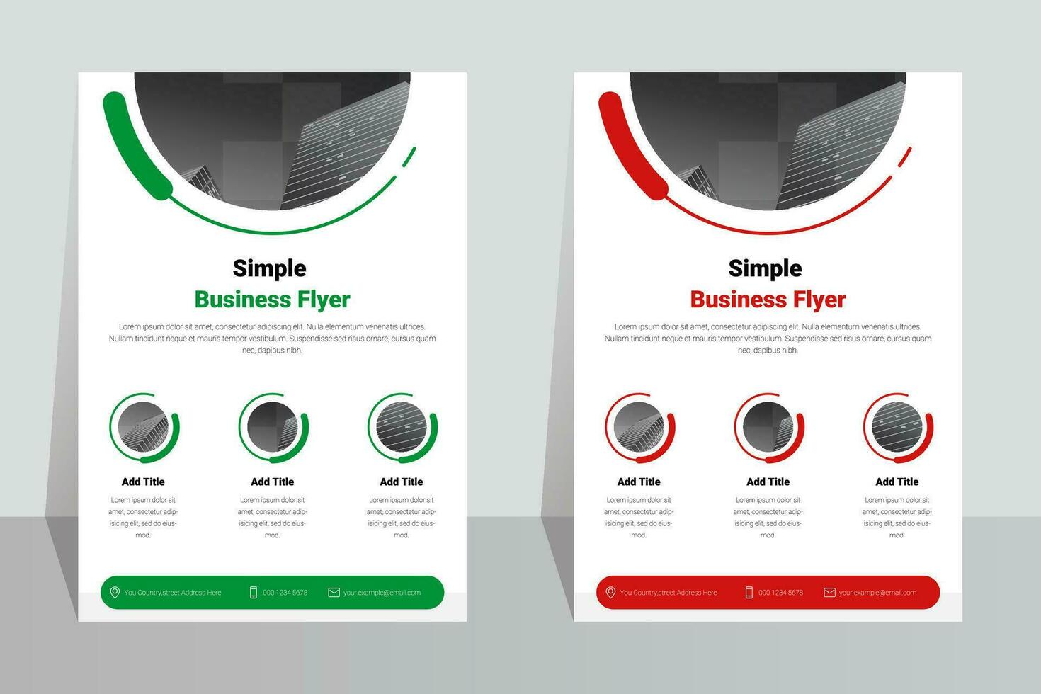 minimalista márketing empresa a4 volantes modelo vector