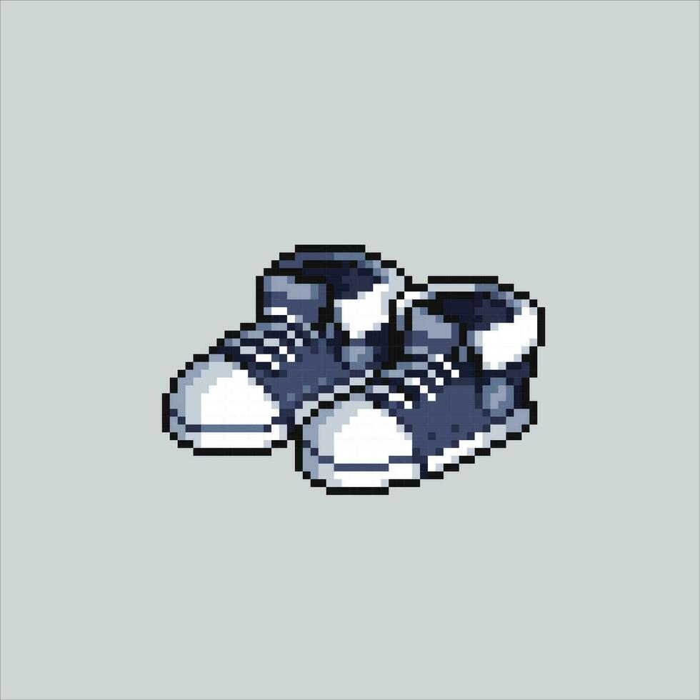 píxel Arte ilustración zapatos. pixelado zapatos. colegio Zapatos pixelado para el píxel Arte juego y icono para sitio web y vídeo juego. antiguo colegio retro vector