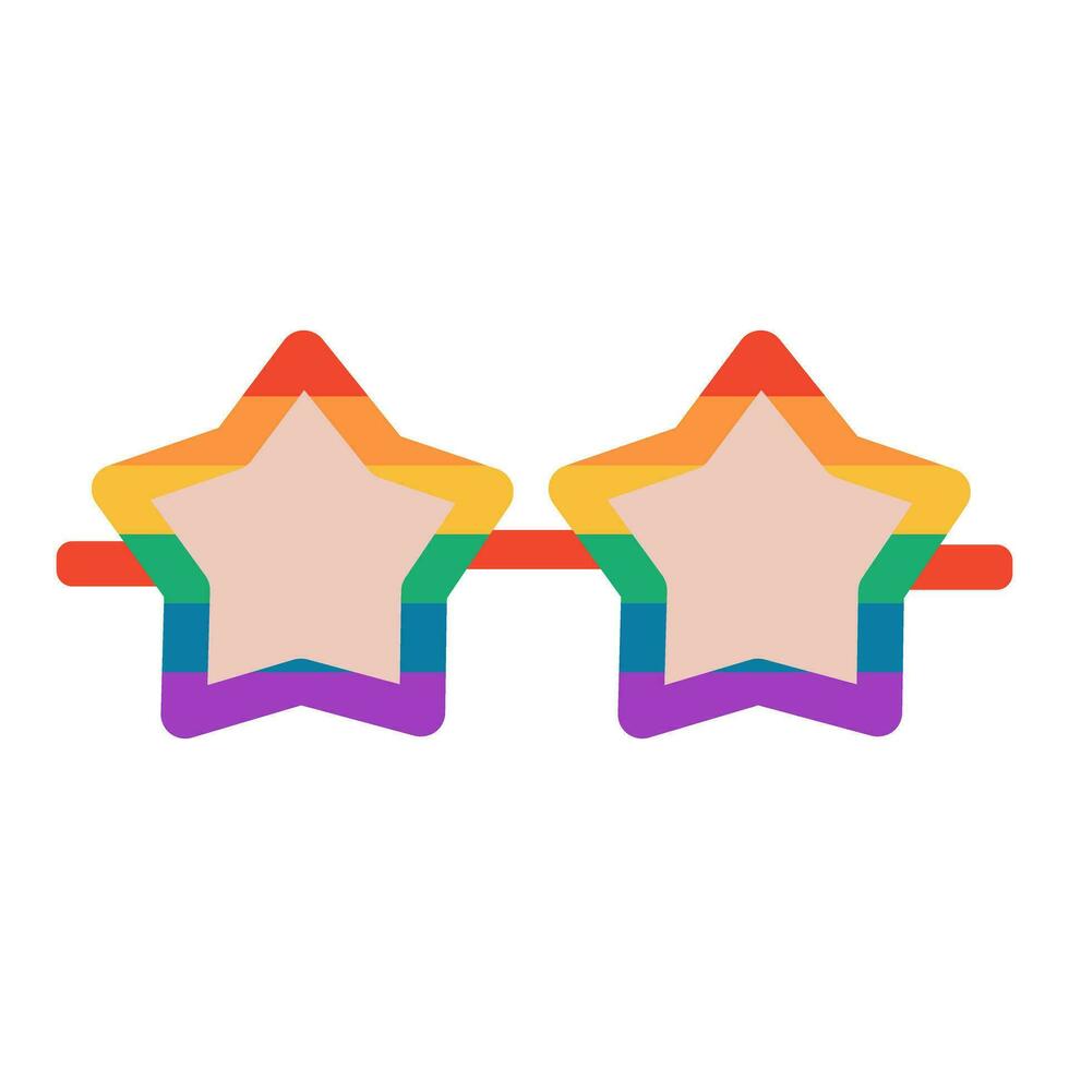 LGBT glasses isolated on white background. Rainbow. Symbol of the LGBT pride community. vector