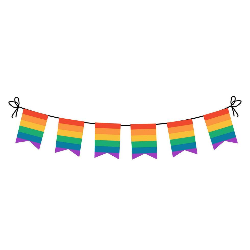 Rainbow. Symbol of the LGBT pride community. LGBT flag isolated on white background. vector