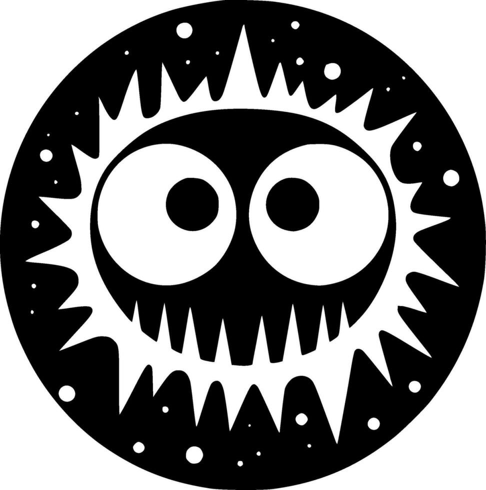 horror - negro y blanco aislado icono - vector ilustración