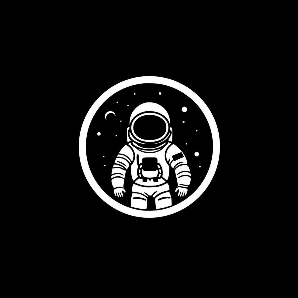 Astronaut, Minimalist and Simple Silhouette - Vector illustration