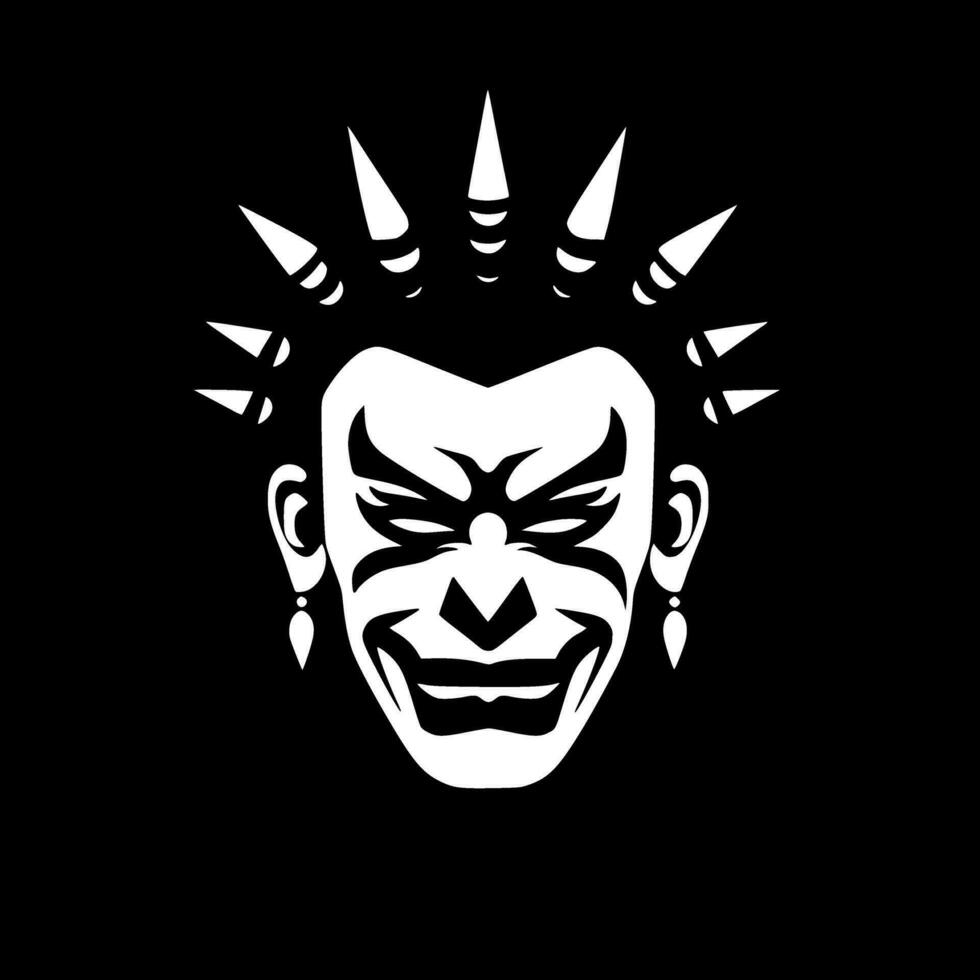 Clown, Minimalist and Simple Silhouette - Vector illustration
