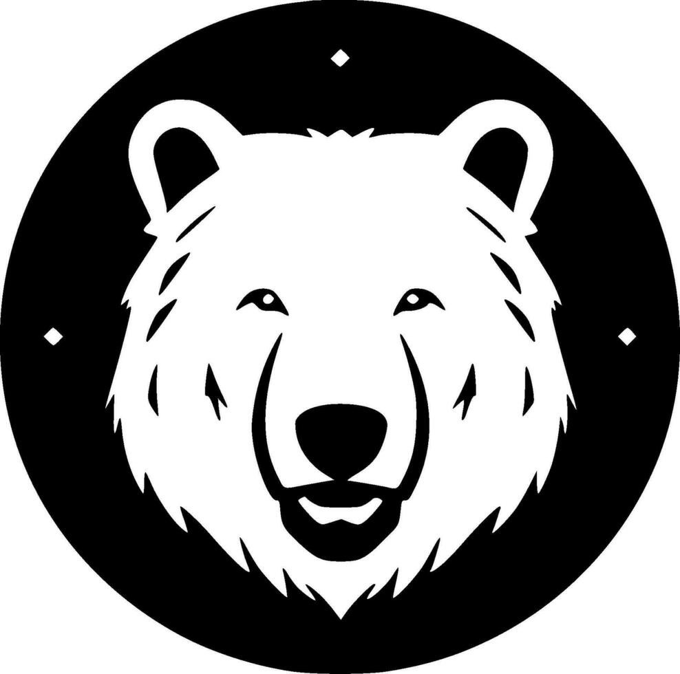 Bear, Black and White Vector illustration