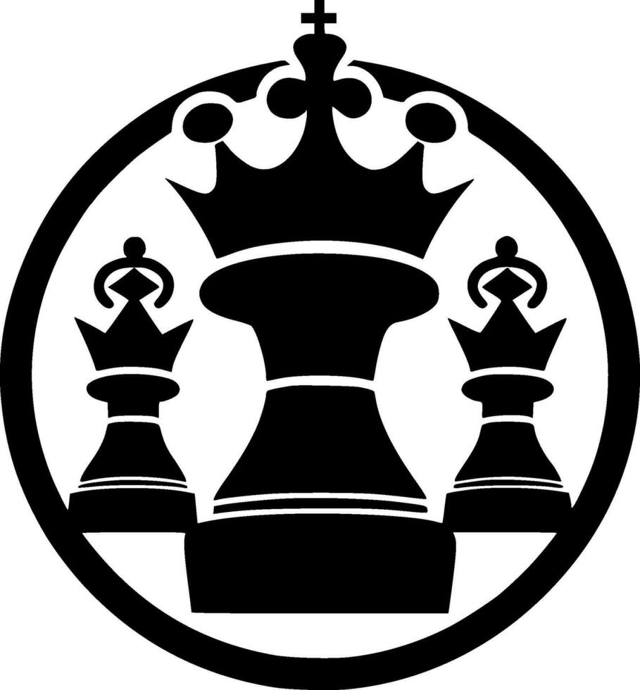 Chess, Minimalist and Simple Silhouette - Vector illustration