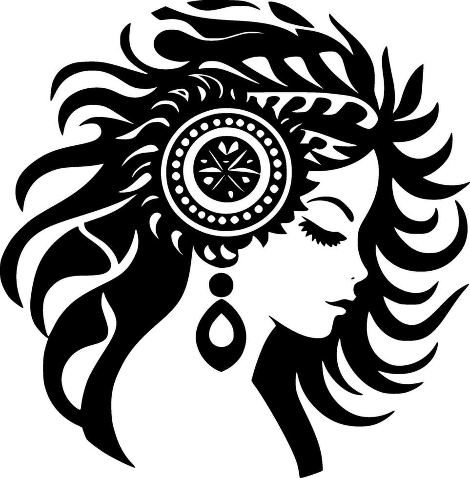 boho - minimalista y plano logo - vector ilustración