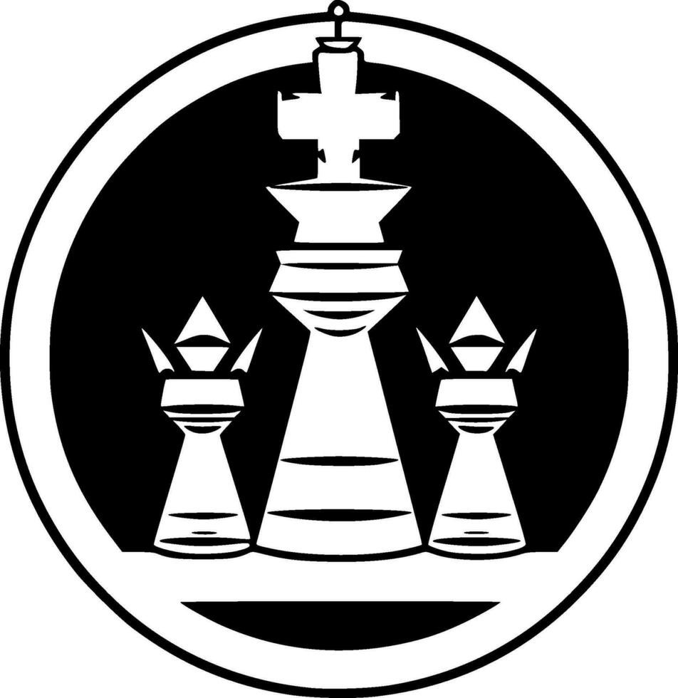 Chess - Minimalist and Flat Logo - Vector illustration