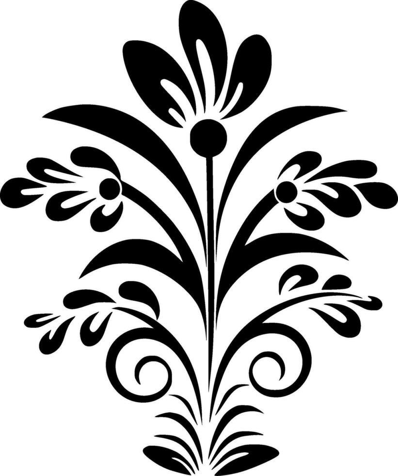 Flower, Minimalist and Simple Silhouette - Vector illustration