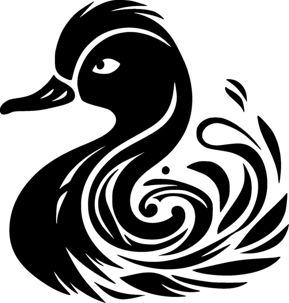 Duck - Minimalist and Flat Logo - Vector illustration