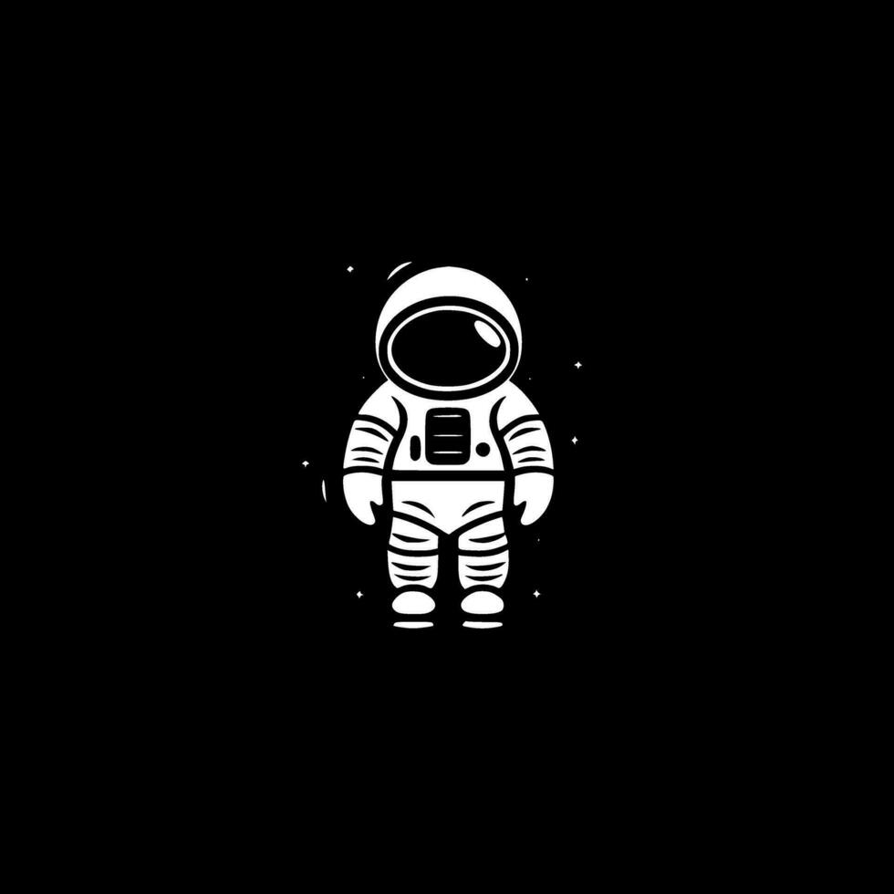 astronauta - minimalista y plano logo - vector ilustración