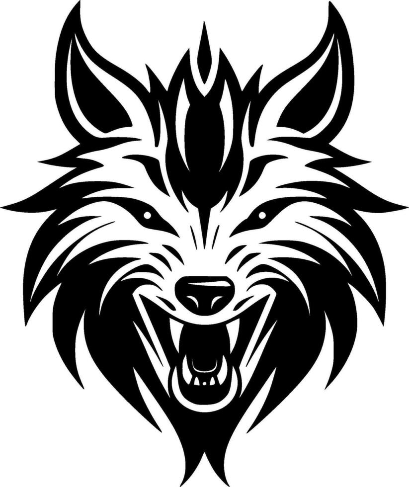 lobo - minimalista y plano logo - vector ilustración