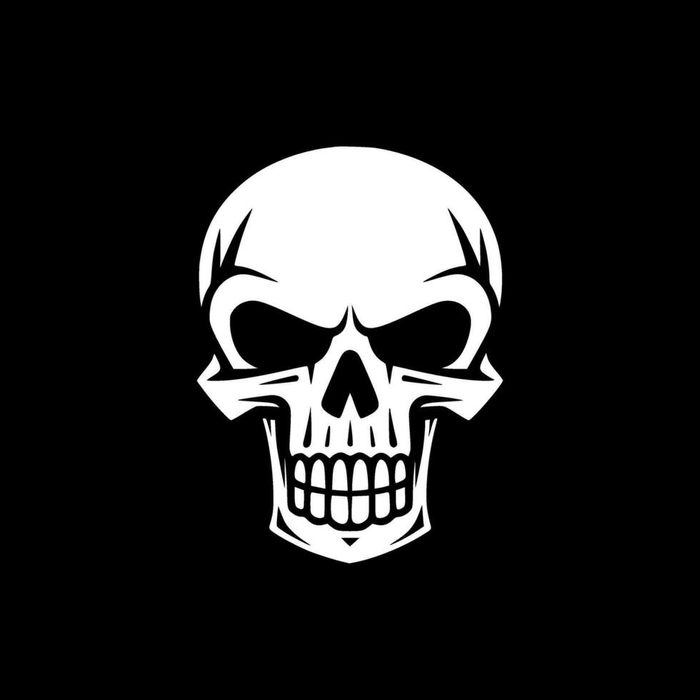 Skull, Minimalist and Simple Silhouette - Vector illustration