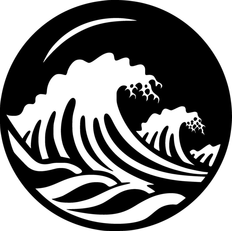 Waves - Minimalist and Flat Logo - Vector illustration