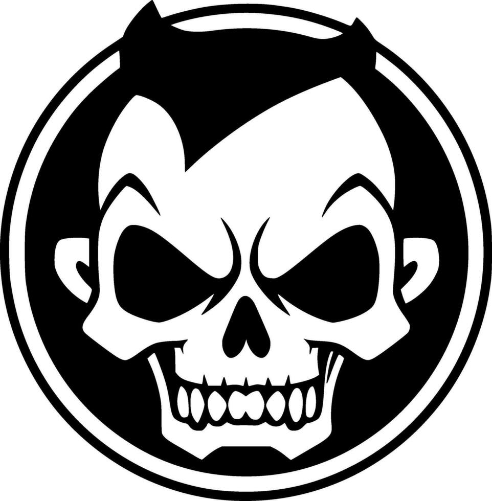 Skull - Minimalist and Flat Logo - Vector illustration