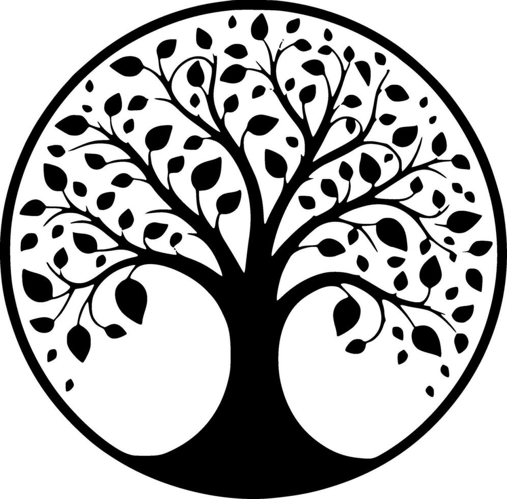Tree - Minimalist and Flat Logo - Vector illustration