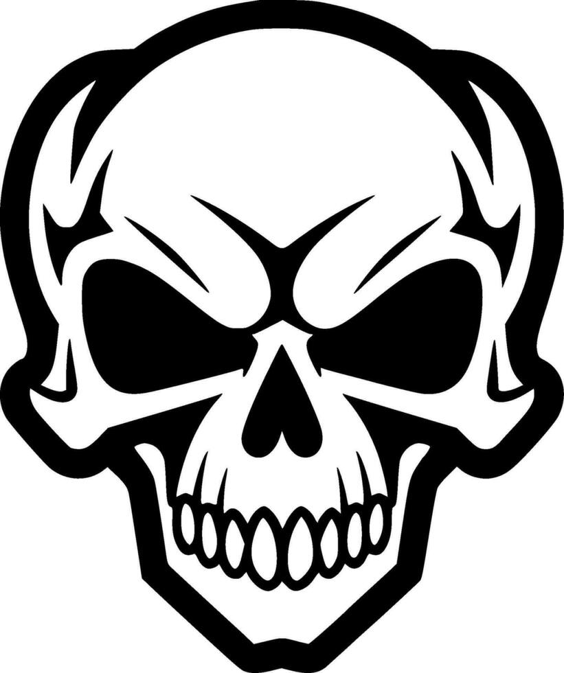 Skull, Minimalist and Simple Silhouette - Vector illustration