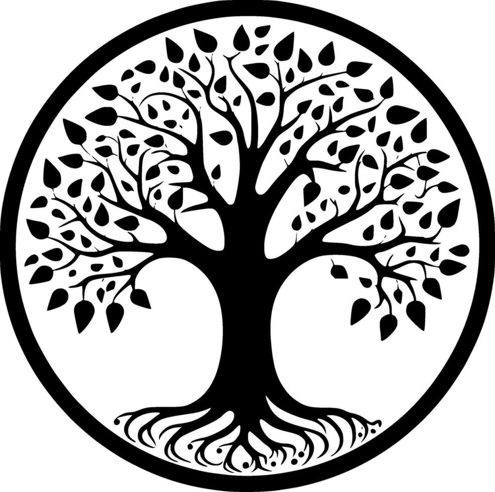 Tree - Minimalist and Flat Logo - Vector illustration