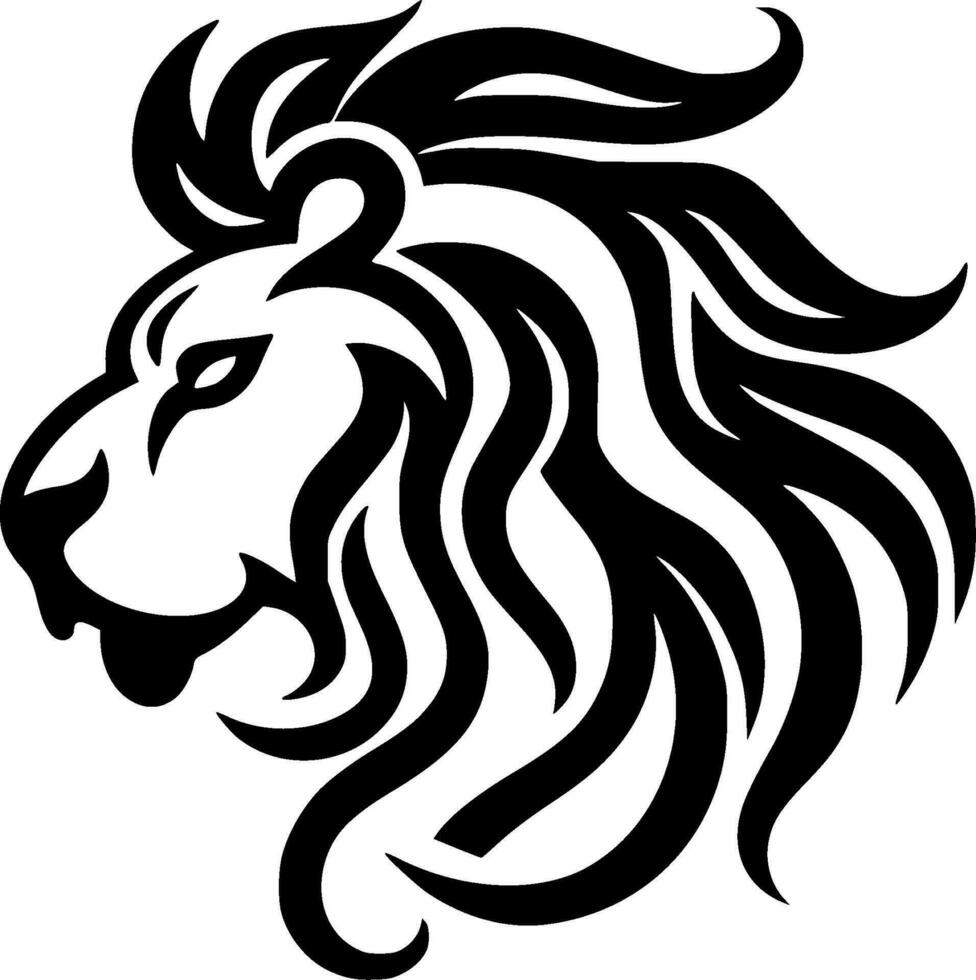 Lion, Minimalist and Simple Silhouette - Vector illustration