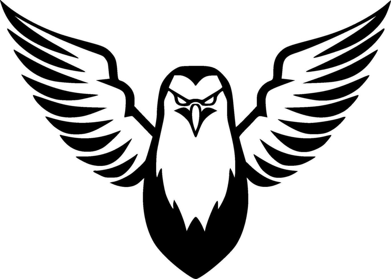 águila, negro y blanco vector ilustración