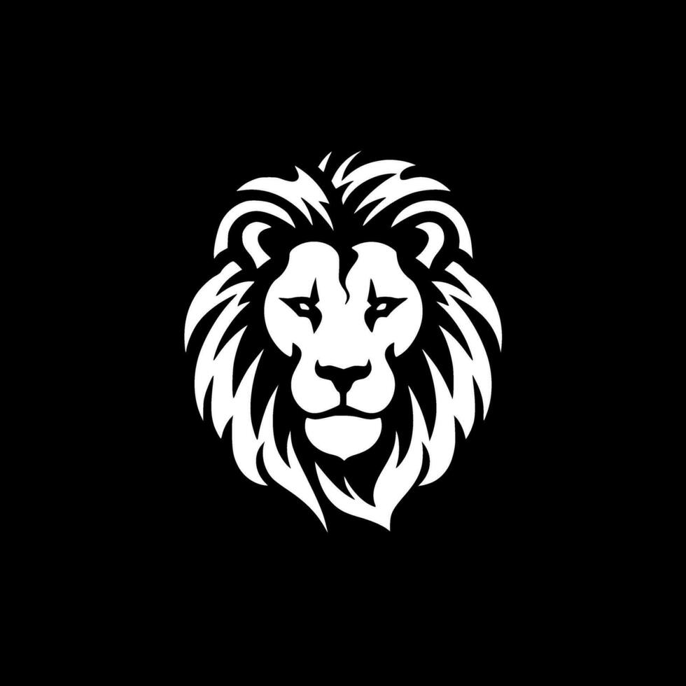 Lion, Minimalist and Simple Silhouette - Vector illustration