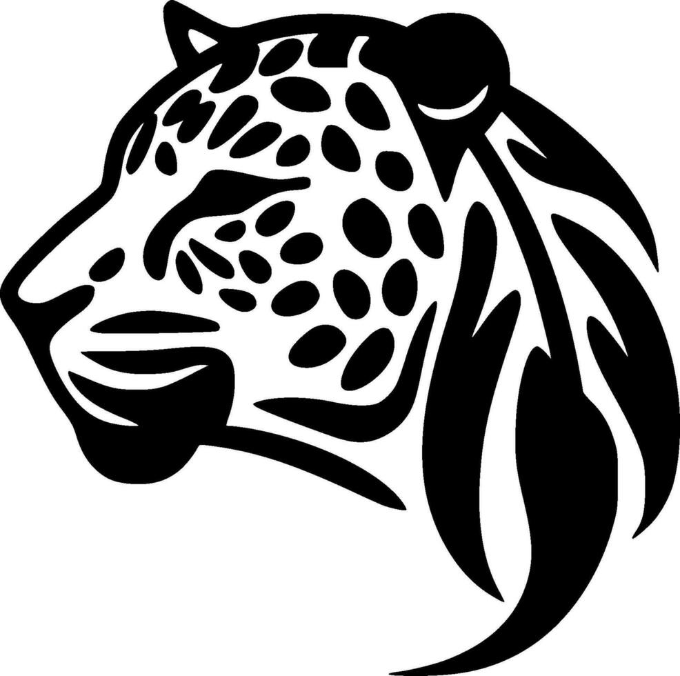 Leopard, Minimalist and Simple Silhouette - Vector illustration