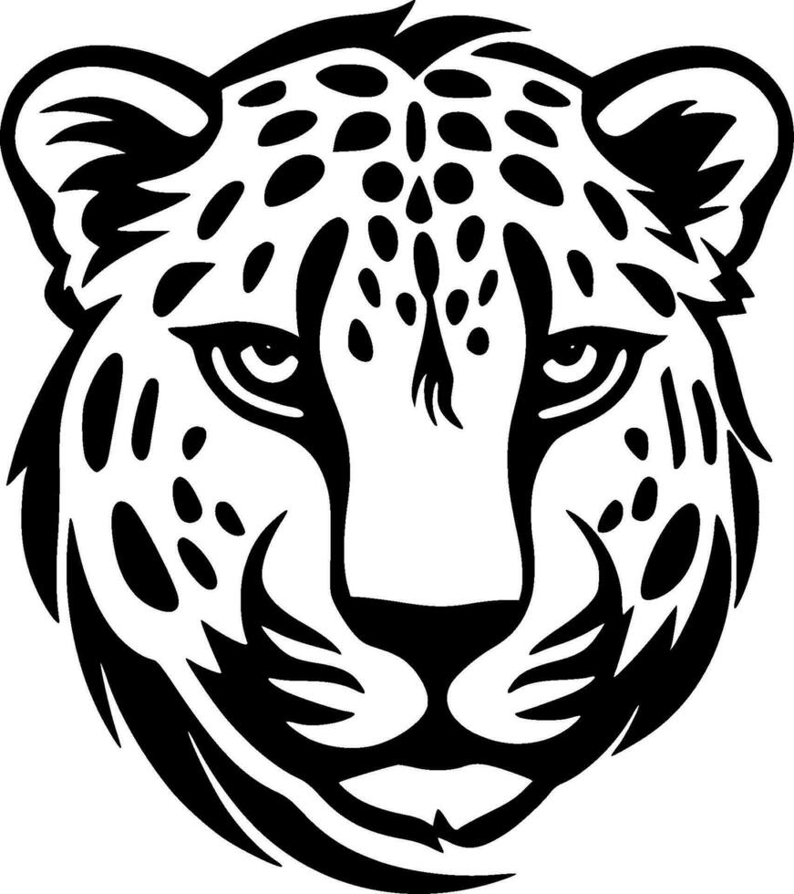 leopardo - minimalista y plano logo - vector ilustración