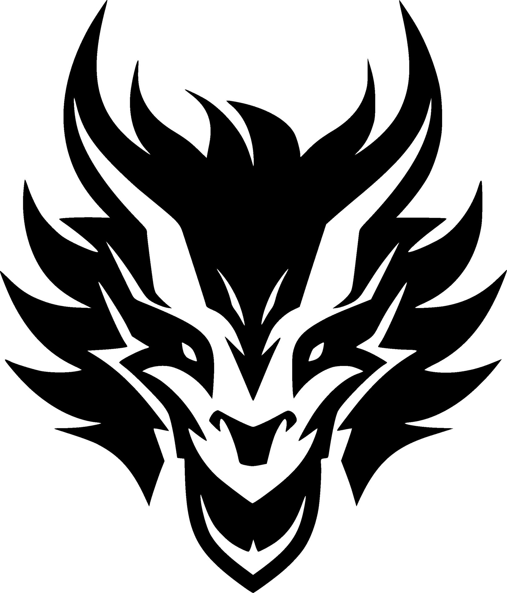 Dragon, Black and White Vector illustration 34808226 Vector Art at Vecteezy