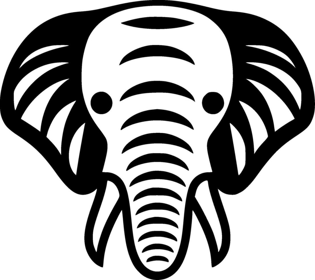 elefante, minimalista y sencillo silueta - vector ilustración