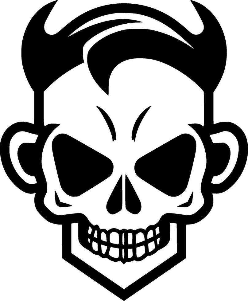 Skull, Minimalist and Simple Silhouette - Vector illustration