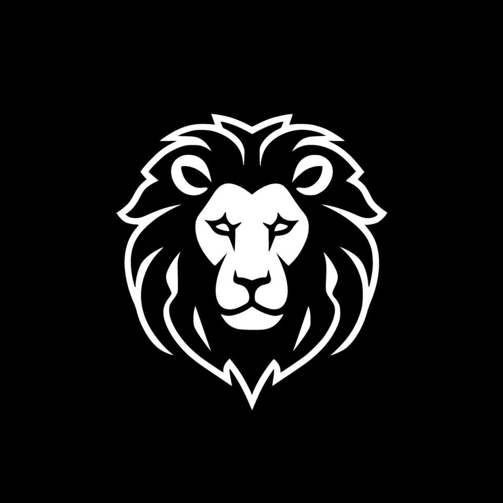 Lion - Minimalist and Flat Logo - Vector illustration
