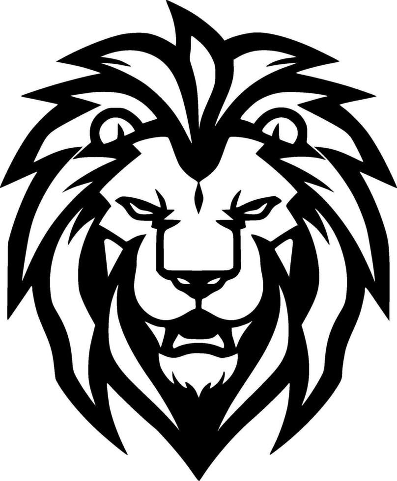 Lion, Minimalist and Simple Silhouette - Vector illustration